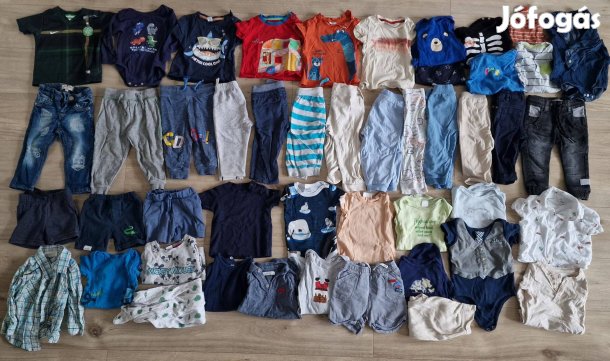 Mega ruhacsomag 85 darab fiú 74-86as méret 9-18 hónaposnak