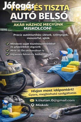 Megbízható autótisztítás - akár házhoz megyünk!