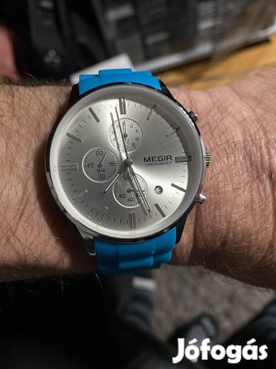 Megir Silver Chronograph Quartz  Ora működő jó Olcsó .