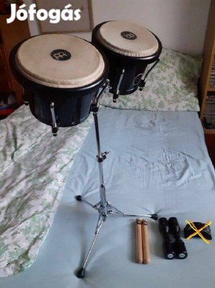 Meinl Headliner bongó + állítható állvány, dobverők, kiegészítők