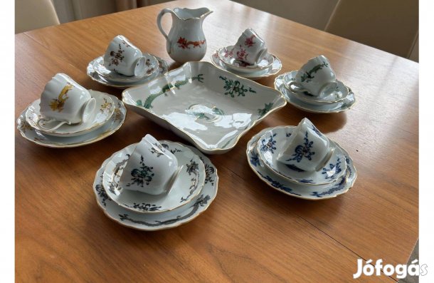 Meisseni kávéskészlet,tejeskanna és süteményes tál ( hibátlan ) eladó