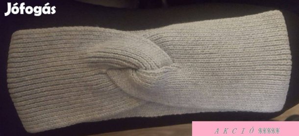 Mela Wear Gots Biopamut kötött szürke hajpánt, fülvédő Akció %%