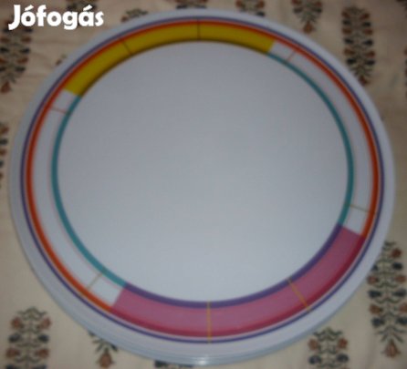 Melamin anyagú 6 db tálca,nagytányér,30 cm átmérőjű,új!/13