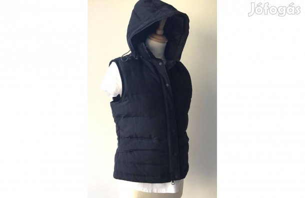 Meleg, ,női, valódi toll töltetű mellény. 38-as (levehető kapucnival)