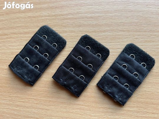 Melltartó hosszabbító (3 db-os csomag) fekete 2 kapcsos zár Új