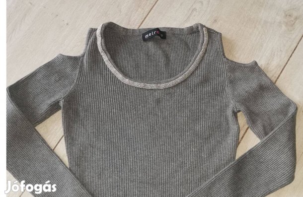 Melrose 38 nyitott vállú pulcsi lecímkézett