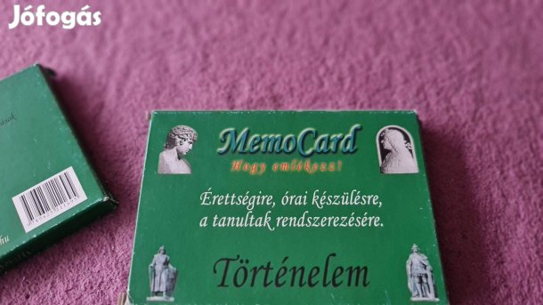 Memocard -történelem érettségit támogató kártya csomag