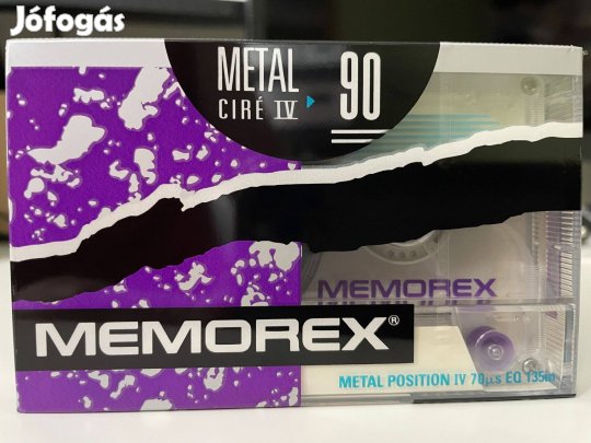 Memorex Ciré IV metal 90 1991 bontatlan, új magnókazetta, audio kazett