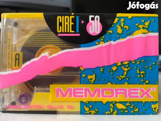 Memorex Ciré I 50 1991 bontatlan, új magnó kazetta, audio kazetta