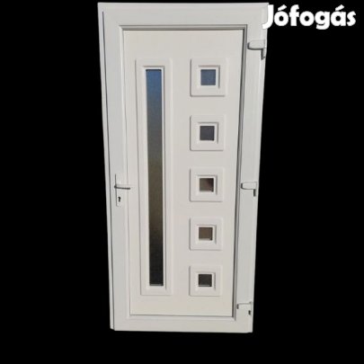Mendy - Műanyag bejárati ajtó /  98x208 / Fehér /