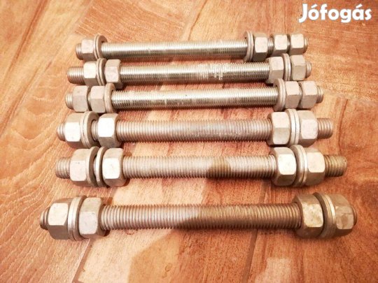 Menetes szál menetes szár 3 db 30 cm, 22mm, és 3 db, 30 cm, 24 mm , +