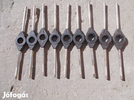 Menetmetsző hajtóvas ( kaloda ), 38 mm-es, M10-M14-ig, hazai, acélháza