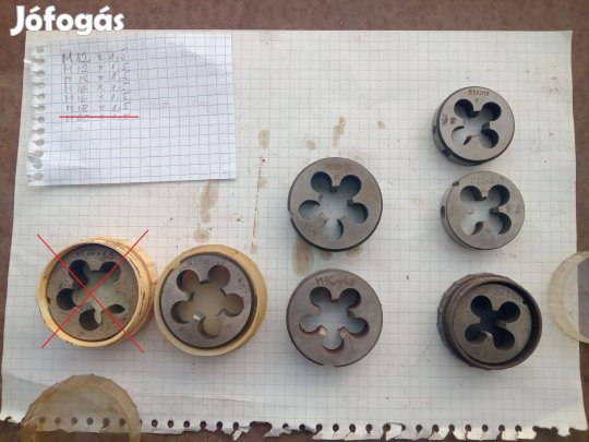 Menetmetszők (12db) M3, M6, M20 - M12x1,5 M16x1,5 M18x1,5