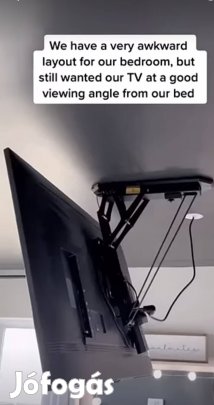 Mennyezeti, tetőteri elektromos, taviranyitos  tv konzol, tv tarto