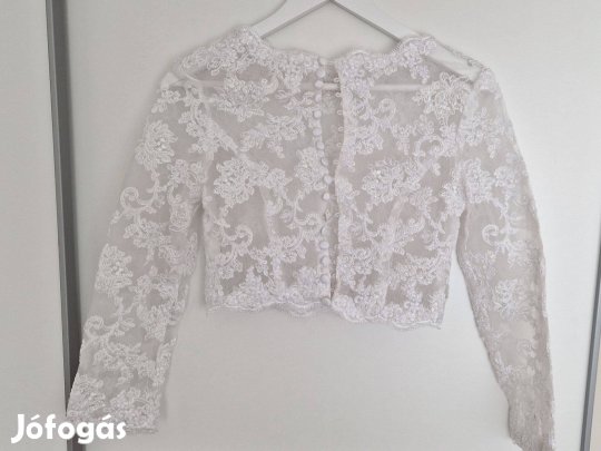 Menyasszonyi csipkés blézer