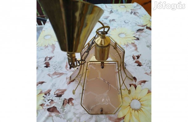 Menyezeti lámpa fém+üveg