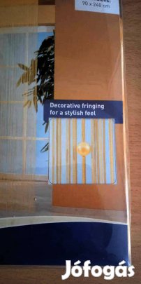 Meradiso Zsinór- spagettifüggöny, dekorgyöngyökkel, méretre vágható