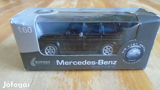 Mercedes-Benz fekete autó Modell - Super9 - 1:60 - újszerű