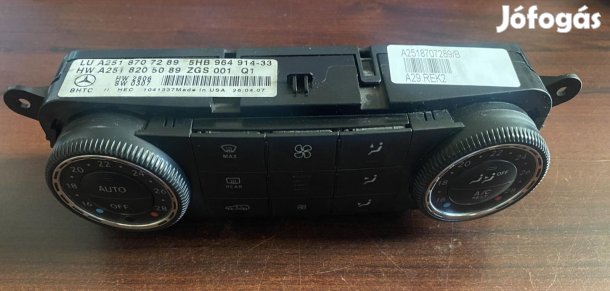 Mercedes ML W164 GL X164 R W251 digitális klímavezérlő panel -