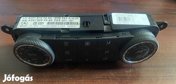 Mercedes ML W164 GL X164 R W251 digitális klímavezérlő panel -