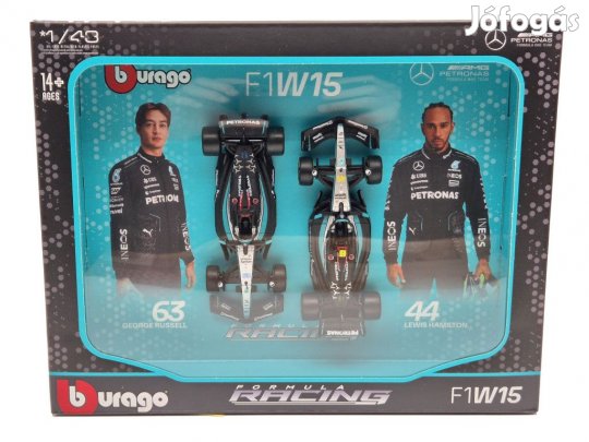 Mercedes W15 F1 szett (2024) - #44 Lewis Hamilton - #63 George Russel