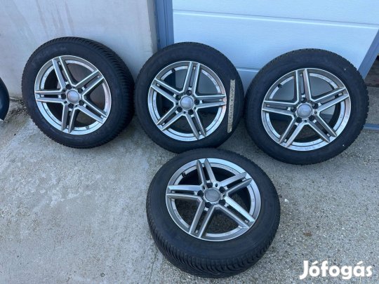 Mercedes -hez 16-os 5x112, et48 alufelni garnitúra téli gumival eladó