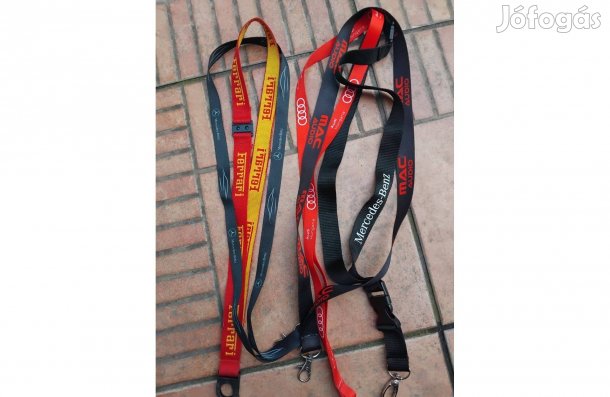 Mercedes nyakpánt Ferrari Audi feliratos nyakbaakasztó 5db