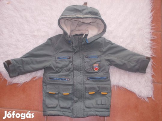 Méregzöld vastag télikabát! 92-98