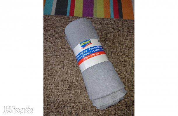 Méretű polár takaró, szürke új 130x170