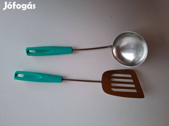 Merőkanál és kiszedő kanál konyhai szett 29, 34 cm egyben 1000