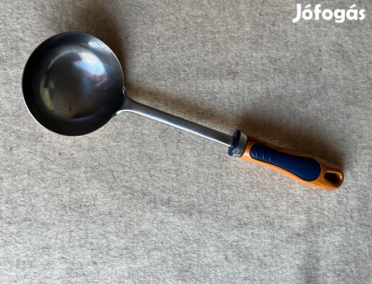 Merőkanál rozsdamentes, fa nyéllel