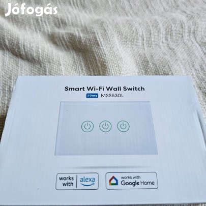 Meross Smart WiFi 3 kapcsolos új dobozos adatok a képen