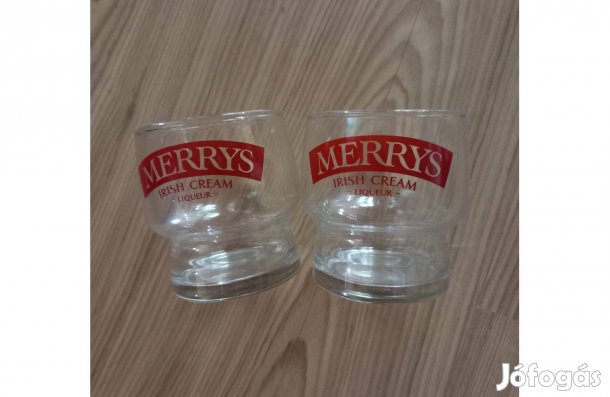 Merrys Irish Cream likörös elegáns pohár 2 db - Új