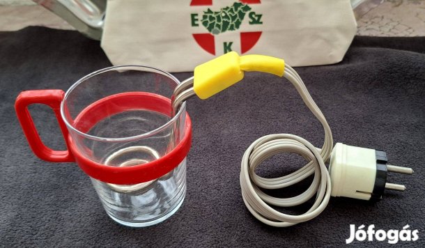 Merülőforraló készlet hőálló pohárral