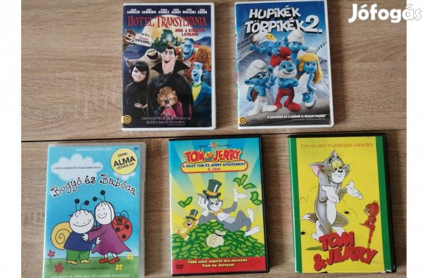 Mese DVD Transylvania, Tom & Jerry, Hupikék Törpikék, Bogyó és Babóca