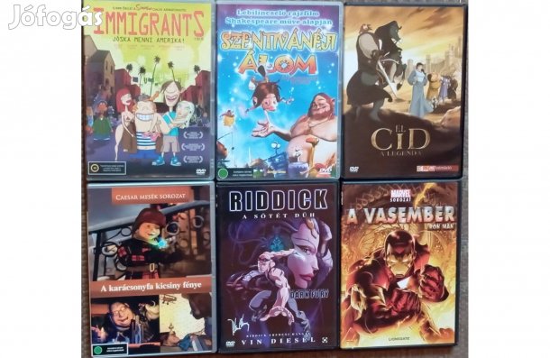 Mese DVD-k 1000.-/db