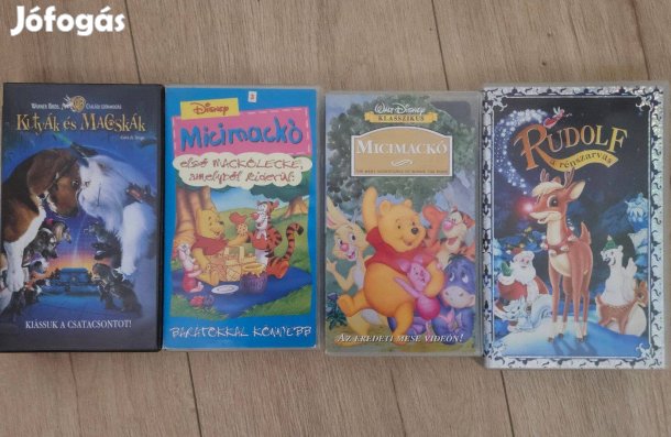 Mese VHS-ek: Micimackó, Rudolf a rénszarvas, Kutyák és macskák