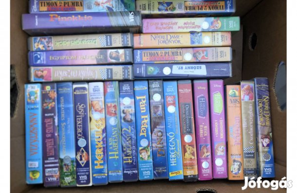 Mese Videókazetta, rajzfilm Vhs 10 darabonként 1800 Ft :Lenti