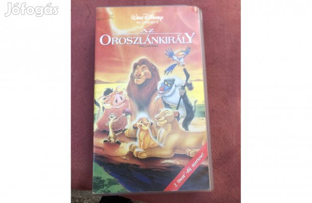 Mese videókazetta:Az Oroszlánkirály Vhs rajzfilm 500 Ft