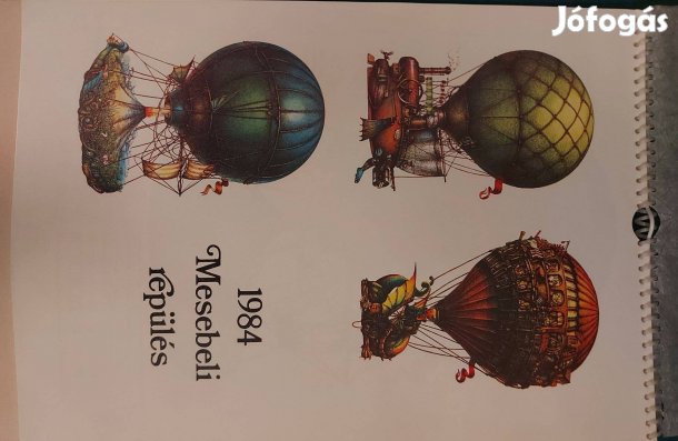 Mesebeli repülés 1984 falinaptár Képzőművészeti Alap