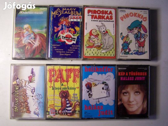 Mesekazetta-kollekció (ár / 8 db, pl. Pinokkió, Nagy mesealbum, Paff)