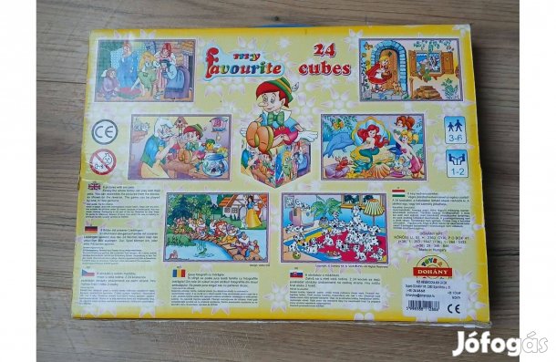 Mesekocka, Kocka puzzle, 6 Disney mese, kirakós játék, mese kocka,