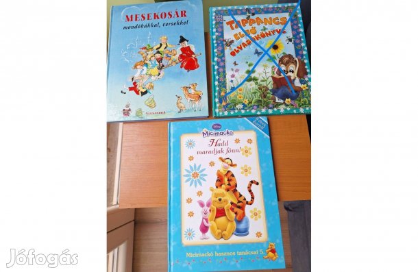 Mesekönyv, Micimackó, mesekosár, mondókák, versek gyerekeknek, Újszerű