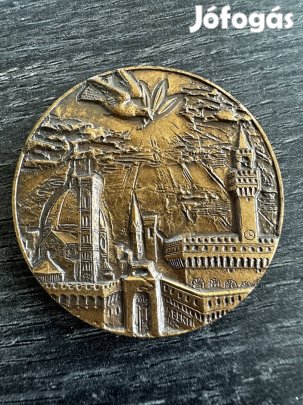 Meseszép kidolgozású Firenze - nagyméretű érem 1979