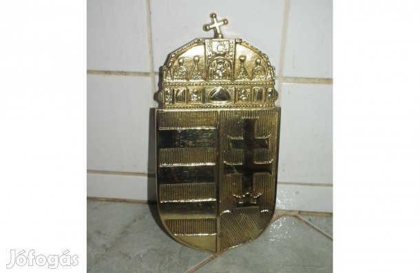 Meseszép súlyos hatalmas réz gyönyörű Magyarország címere magyar címer