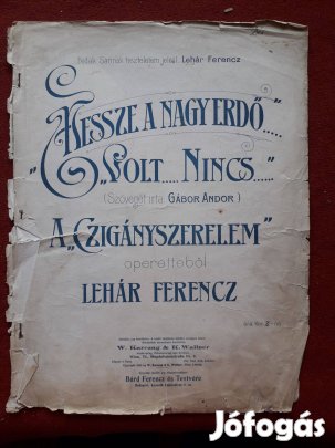 Messze a nagy erdő operettrészlet kotta