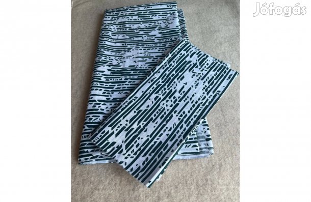 Méteráru - textil (karton) zöld csíkos