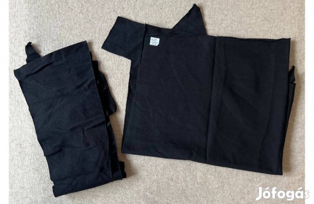 Méteráru, textil (futter - szabadidő) hurkolt fekete csomag