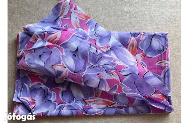 Méteráru, textil (karton) liliomos lila-pink
