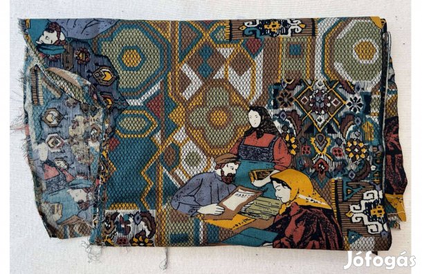 Méteráru, textil (kartonszerű, puhább) emberes okkersárga